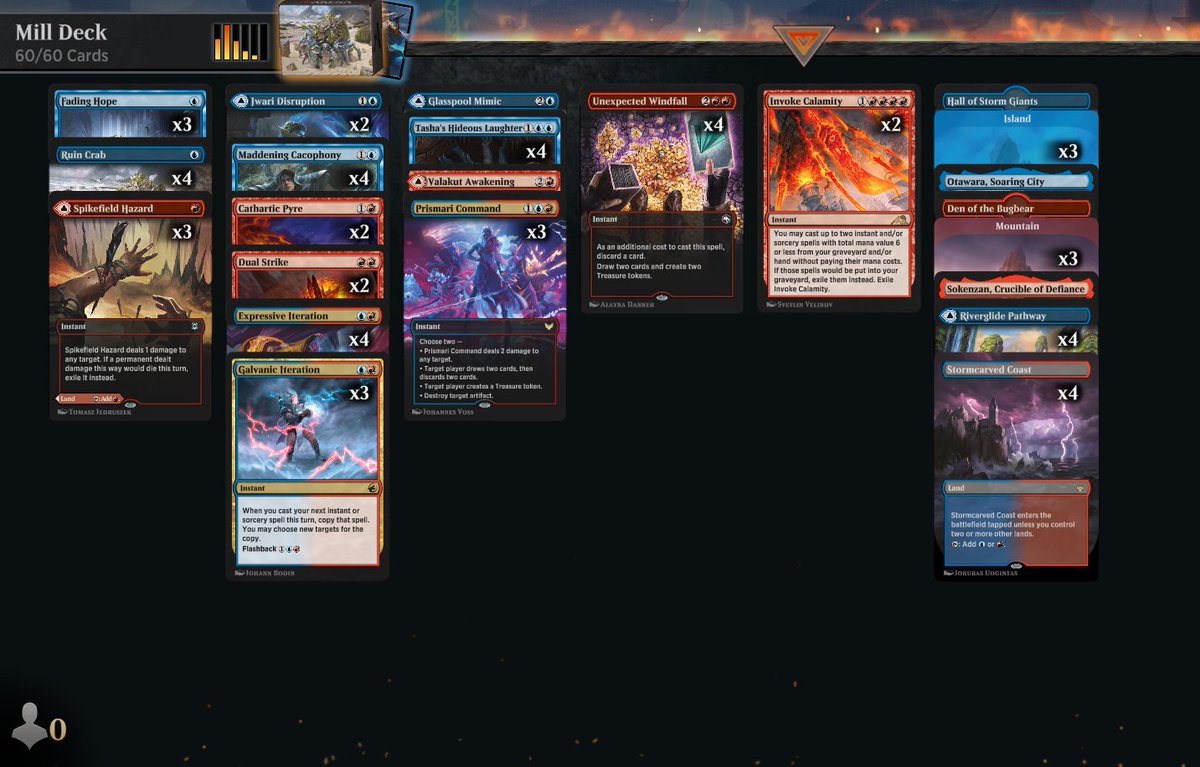 Played 10 games last night and my final rank was #490 Mythic with Izzet Mill 
<a href="/fireshoes/">Robert Taylor🔥</a>
<a href="/mtgazone/">MTG Arena Zone</a> 
<a href="/ArenaDecklists/">Arena Decklists</a>