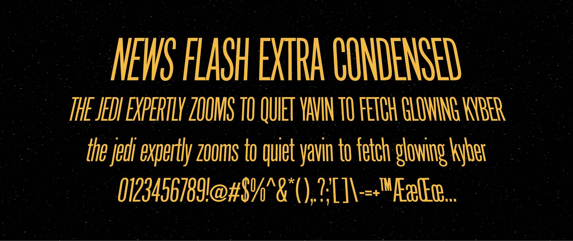 Star Wars Fonts on Twitter "NEWS FLASH! (EXTRA CONDENSED v0.5!) a