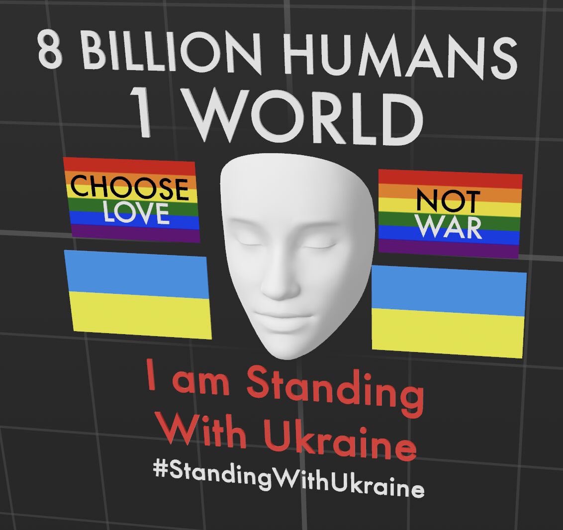 JasonLawford's tweet photo. Show your support for #Ukraine by taking a selfie with this #AugmentedReality file that works on iPhone or iPad. Download by clicking this link https://t.co/1sxfUHvlxJ #StandingWithUkraine #ChooseLove #1world #UkraineRussiaWar @BBCWorld  @BBCBreaking @SkyNews #russianinvasion https://t.co/4M2pEt5y4J