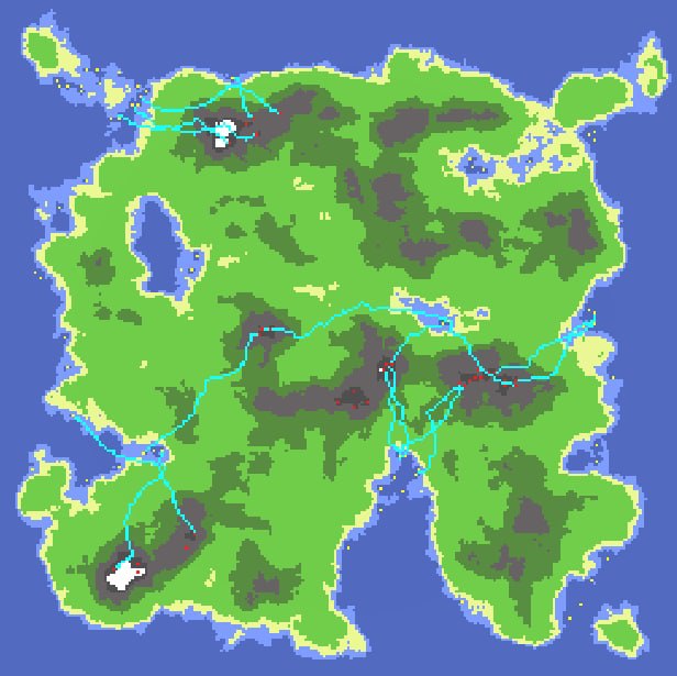 awtdev's tweet image. Some screenshots from a continent / island generator I was working on a bit ago... never got it to work quite the way I wanted it to. Might revisit it one day 🏝️ #procgen #randomgeneration #unity #prototype