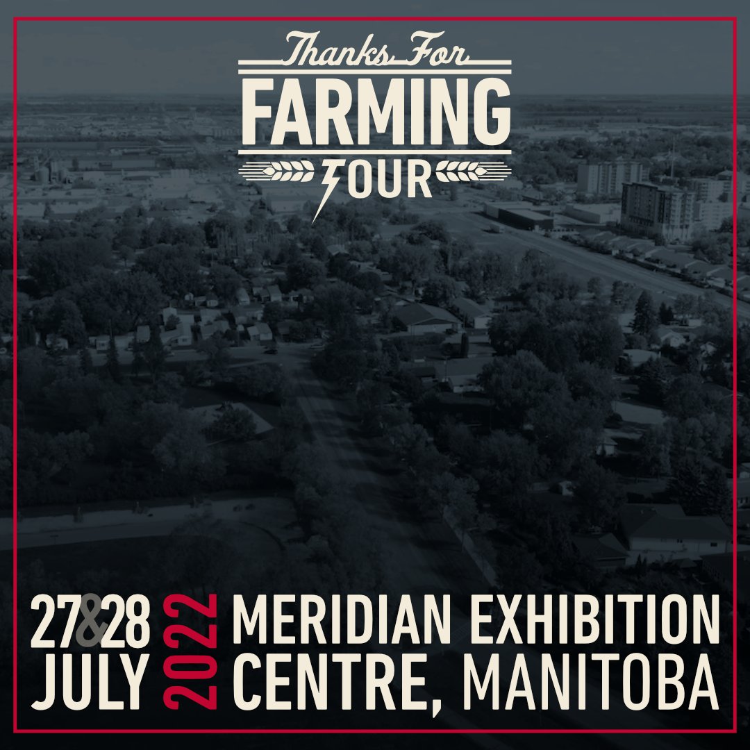 TFFTour's tweet photo. We're excited to host the last stop of the 2022 #thanksforfarmingtour in our home city @Cityofwinkler    at the Meridian Exhibition Center. We can't wait to bring in some amazing companies and producers on July 27th &amp; 28th. #farmlife #farmers https://t.co/FNlQZZRxAW