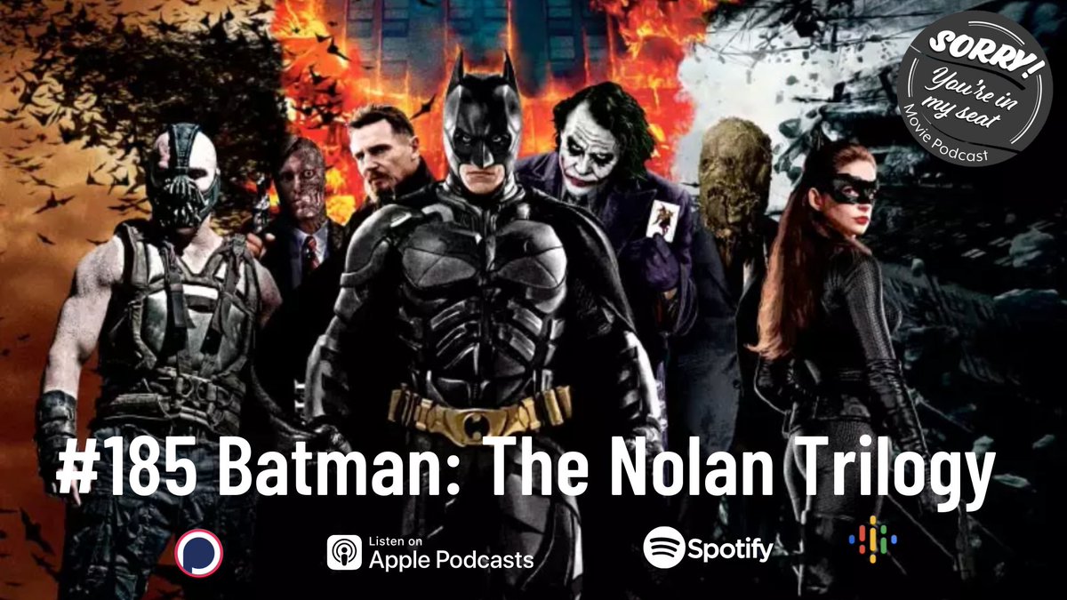 Who's excited to see #TheBatman 

For this week's #Podcast we revisit the #DarkKnight trilogy. 

- Is it the best trilogy of all time? 
- Is the Dark Knight the greatest ever Comic movie? 
- What makes #Batman so awesome? 

Join us, here's a link: 
linktr.ee/SorryYoureInMy…