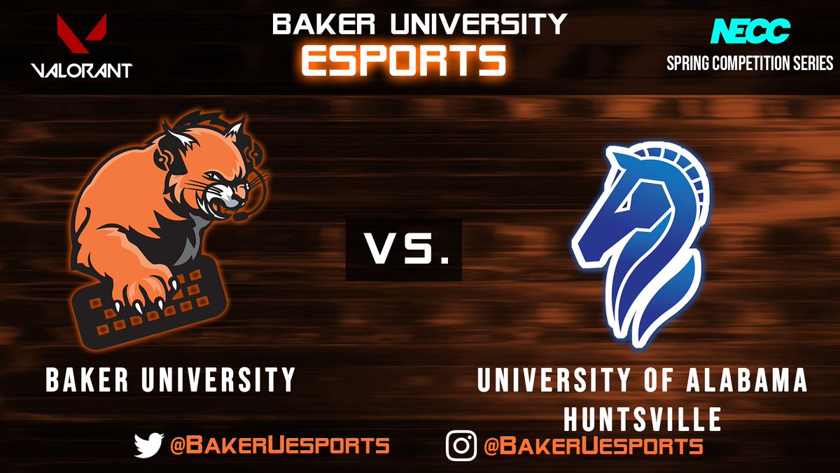 ⚡️🔥TONIGHT: 8:00pm CST🔥⚡️

Wildcats Valorant is up against @EsportsUah in the <a href="/neccgames/">NECC</a> Spring series! Tune in to watch live!

📺: Twitch.tv/bakeruniversit…