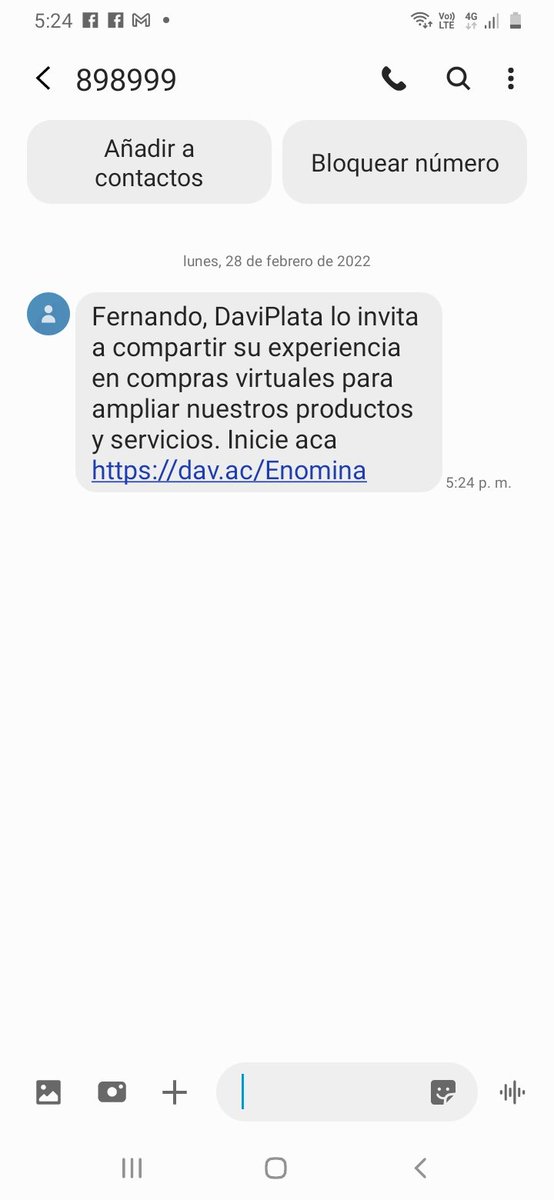 <a href="/Davivienda/">Banco Davivienda</a>  me llega este mensaje .esde ustedes ?me parece peligroso! No lo voy abrir.