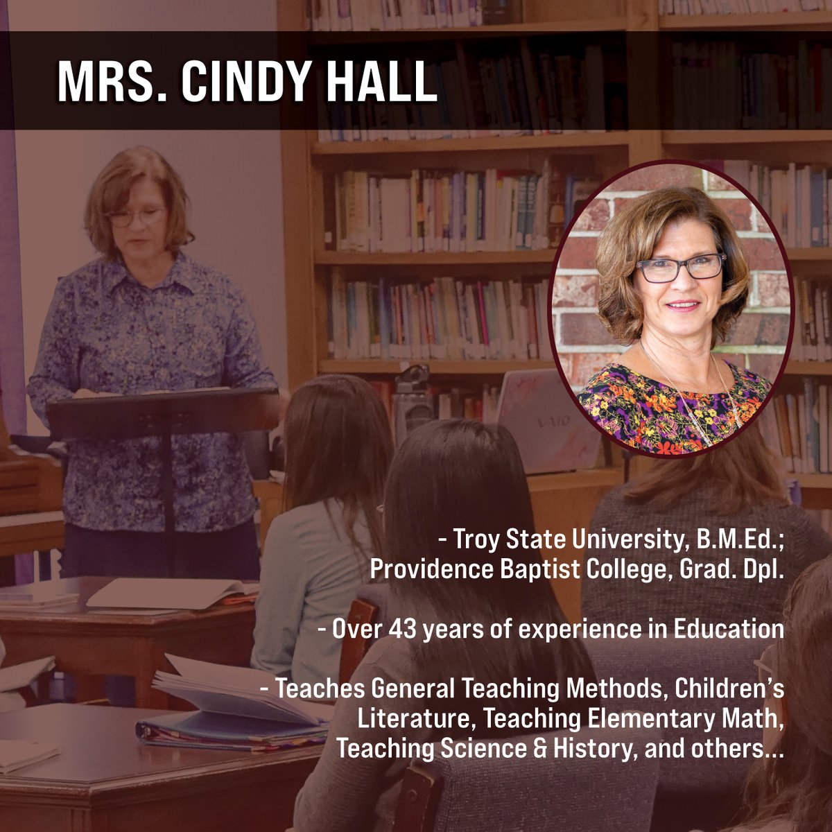 PBCMaverick's tweet photo. Are you interested in studying Education? Here at Providence, you will have the opportunity to learn from instructors with many years of practical experience! 
Visit our website at: https://t.co/M2kAY326Hr

#pbcmav #whyProvidence #whyBiblecollege #facultyspotlight https://t.co/PZCFAWsoPT