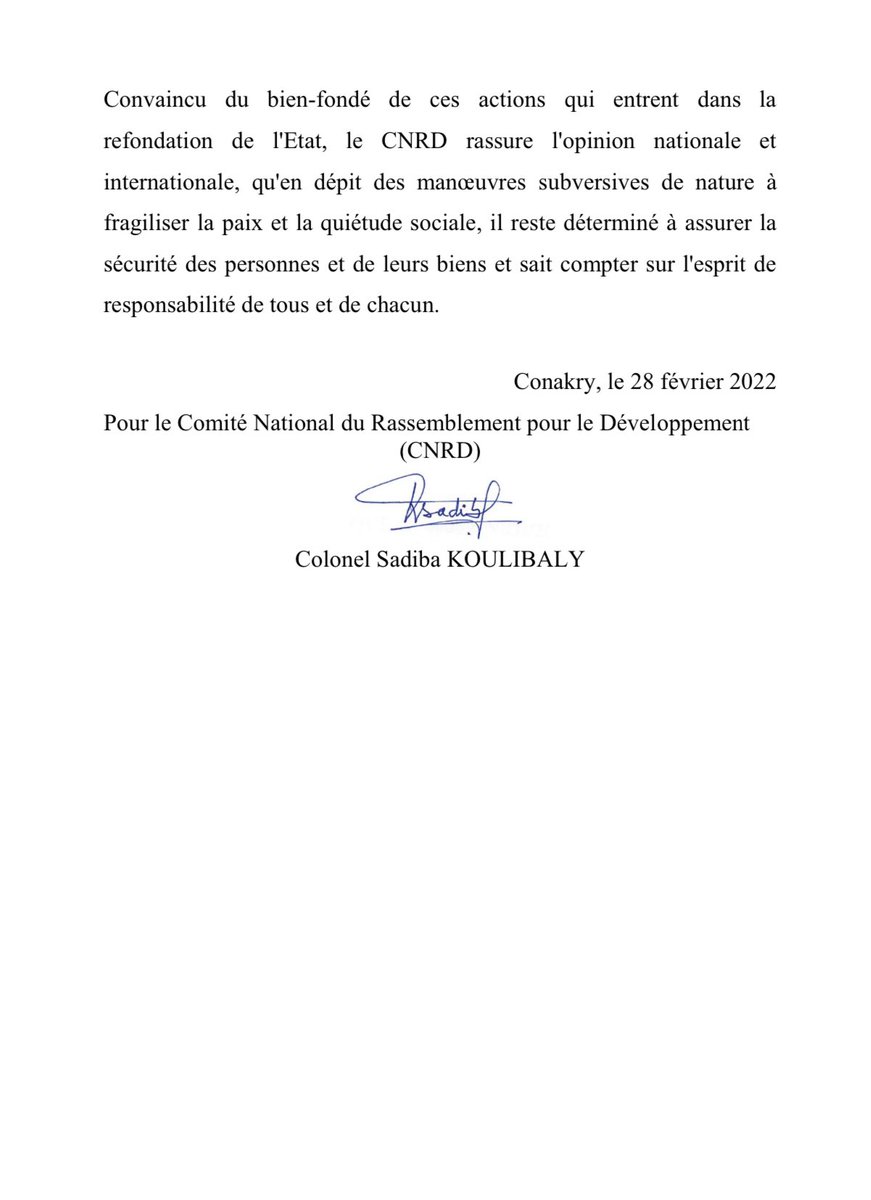 #Communiqué0006/CNRD/2022⤵️