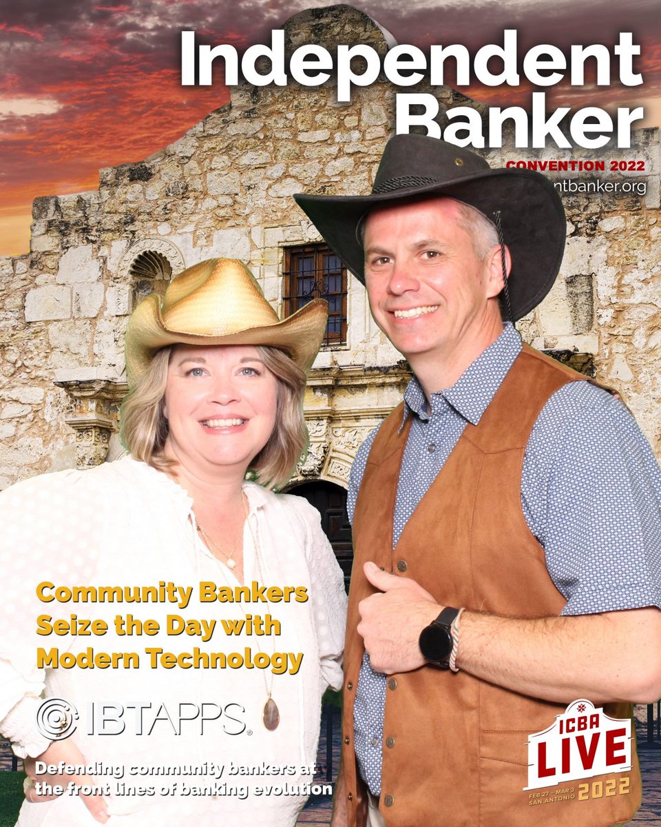 IBTApps's tweet photo. Celebrating modern core technology with IBT Apps at ICBA Live in San Antonio, TX #Communitybanking #FinTech #Corebanking #ICBALive https://t.co/fr1Yzp1BHH
