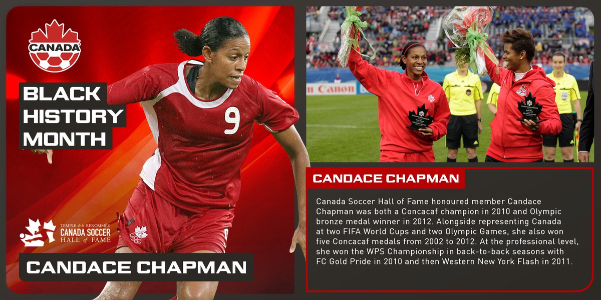 CANWNT's tweet photo. As part of Black History Month, we salute four outstanding honoured members of the Canada Soccer Hall of Fame

#BlackHistoryMonth #CANWNT 🍁 https://t.co/6cGnpUFUuM