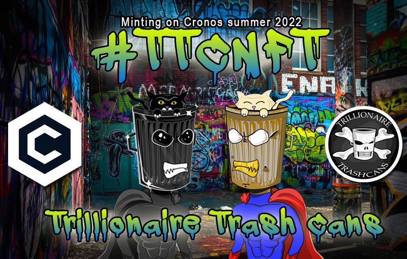 TheApe7's tweet photo. Ground floor! New NFT project comming to #Cronos! 
✅ Doxed team
✅ Giving away a lambo or 100k cash after mint.
✅ Staking and defi TBA
✅ Save the environment

Hop in the Trillionaire Trash Can discord for giveaways happening soon!
https://t.co/L5Sgmd0jFY
@TrillTrashCans https://t.co/JqHSgn3S8O