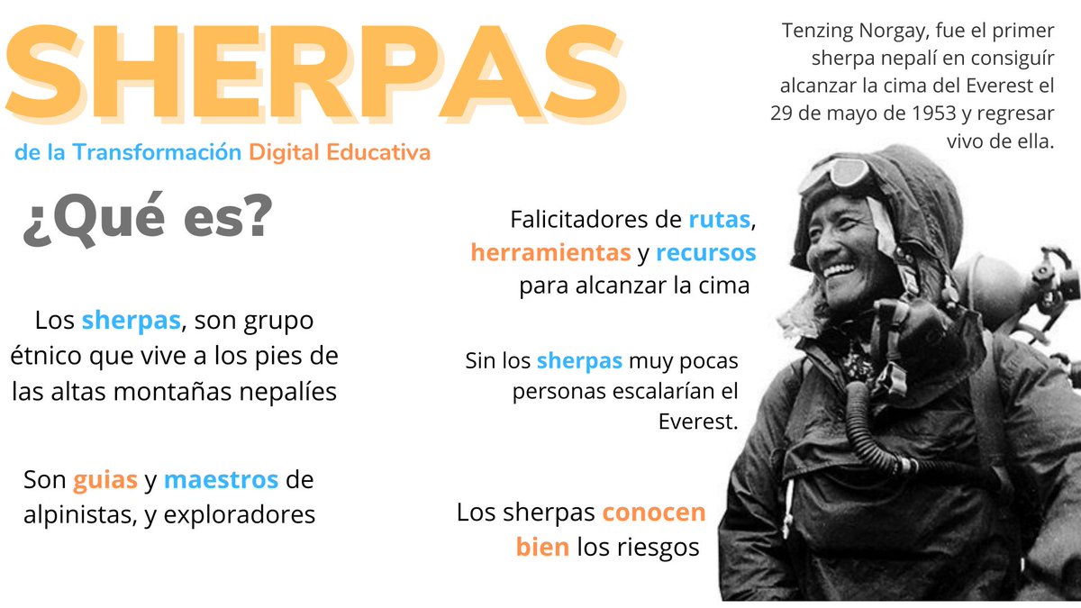 edvolution_io's tweet image. ¡Somos los #Sherpas de la Educación!
Nosotros te acompañaremos a subir la montaña. #Edvolution

Capacítate y Certificate:   edvolution.io/formacion-prof…