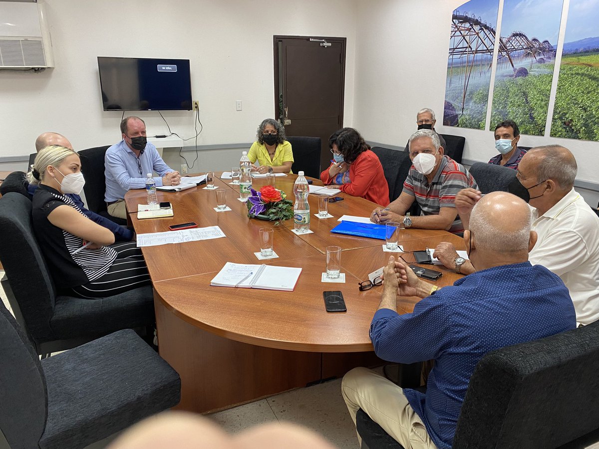 AgriMexico's tweet photo. At @MINAGCuba to start the #salineagriculture mission with @TheSaltDoctors from #TheNetherlands, who will study salinization and explore options to deal with #salinization and adapt to #climatechange in Cuban agriculture to increase yields and #foodsecurity @SaltManArjen https://t.co/TBOQceqtgL