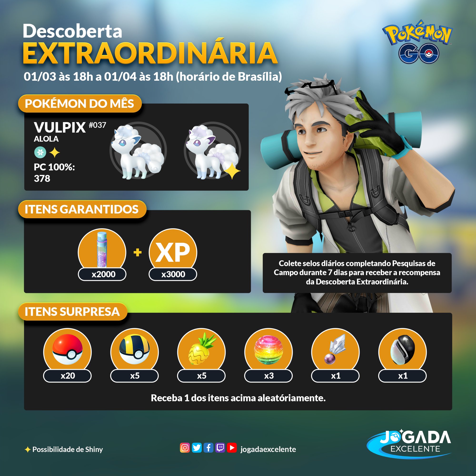 Jogada Excelente - Pokémon GO: Confira detalhes do evento De Alola