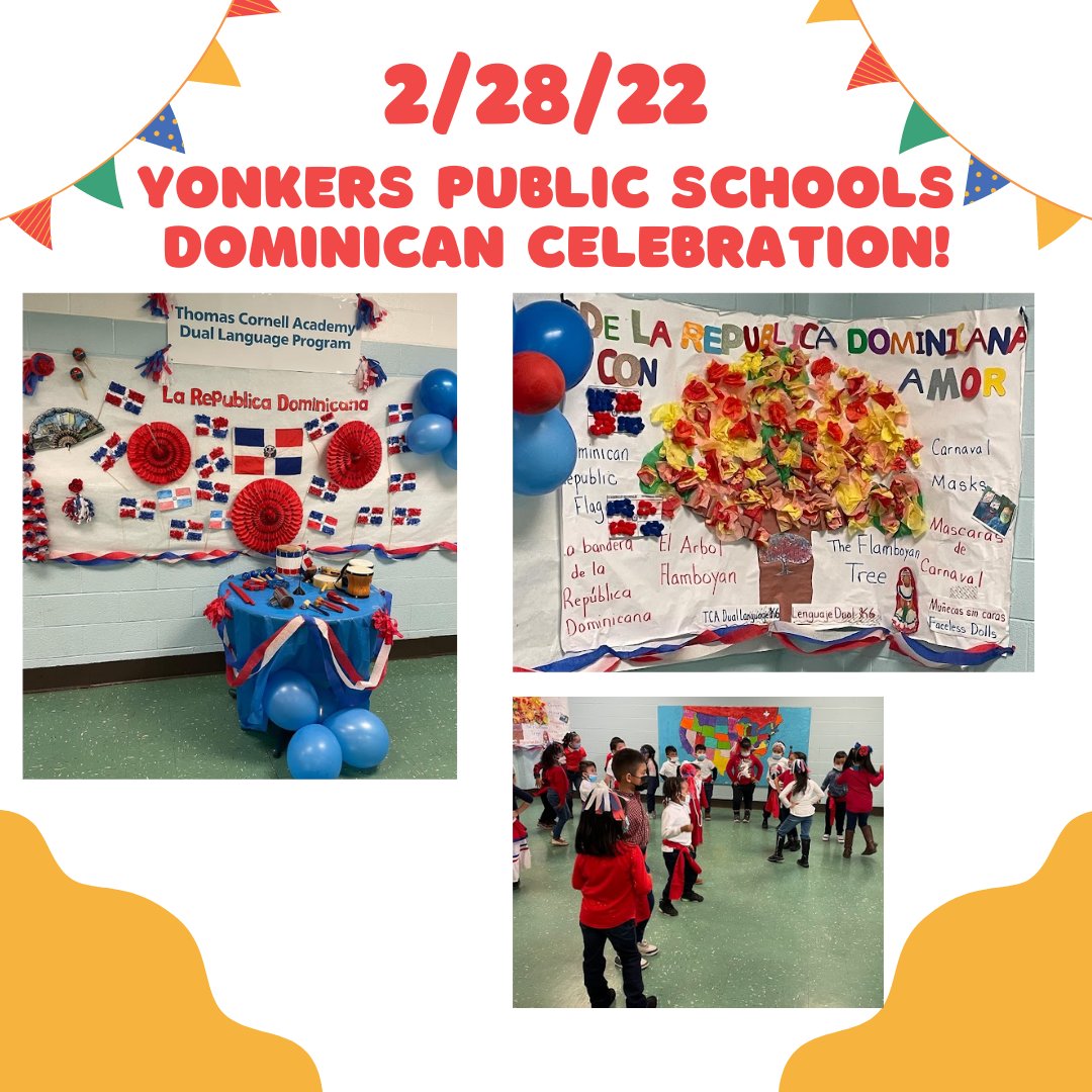 DualLanguageYPS's tweet image. Join the Yonkers Public Schools’ virtual celebration honoring Dominican-Americans and independence.