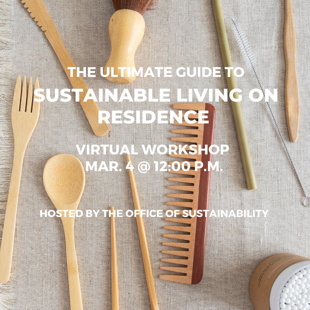 Want to learn how to live more sustainably while on residence? Join The Office of Sustainability's workshop to learn simple and easy tips to help you get started! You will be surprised at how a few simple lifestyle changes can make a large impact. 

Go to instagram.com/ucalgarysustai…