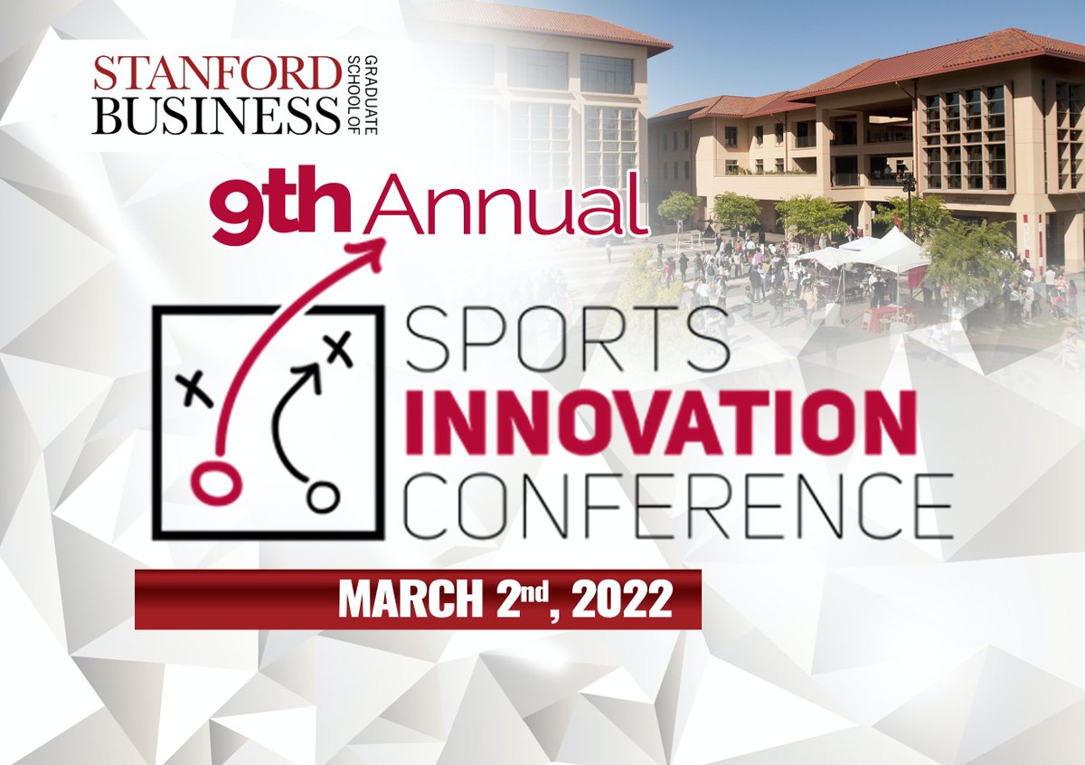 StanfordGSB's tweet photo. Join us virtually on 3/2 for the 9th annual student-led Sports Innovation Conference. Speakers include Les Snead (GM of @RamsNFL) and executives from Amazon, Dapper Labs, and more who will discuss topics ranging from sports investing to sports innovation. https://t.co/wDtBTZt107 https://t.co/wXPLhI6af6