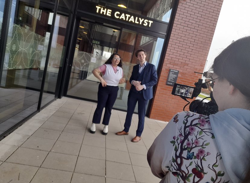 ftvrstaffsuni's tweet photo. It’s the Catalyst Launch Week @StaffsUni our @ftvrstaffsuni #students are there to #film the variety of events taking place. https://t.co/EUfqEAdqqo