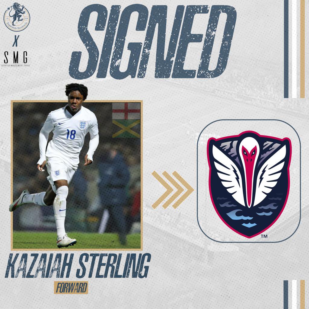 AgrinzonisMG's tweet photo. Congratulations to our newest client Kazaiah Sterling for signing with @Tormenta_FC 🏴󠁧󠁢󠁥󠁮󠁧󠁿➡️🇺🇸

All of us at AMG are excited to see you take on this new opportunity! Best of luck during the 2022 @USLLeagueOne season! 👏 https://t.co/3OLBK4xkUF