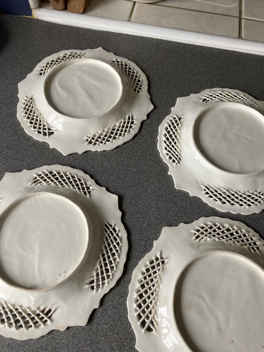 2016industrial's tweet photo. Anybody an expert on reticulated creamware? 🤔 I have a bit of knowledge, but as we know…..that’s dangerous 😉😵💫🤣 #antique #antiques #creamware #reticulated https://t.co/PKMQH3o5FY