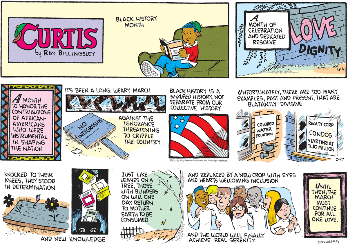 ComicsKingdom's tweet photo. Black History Month ✊🏿 https://t.co/CDsdDtSA6a

🎨: CURTIS by Ray Billingsley

#comics #comicstrips #curtis #bhm #blackhistorymonth #illustration #cartoonist https://t.co/qJhpXMRL90