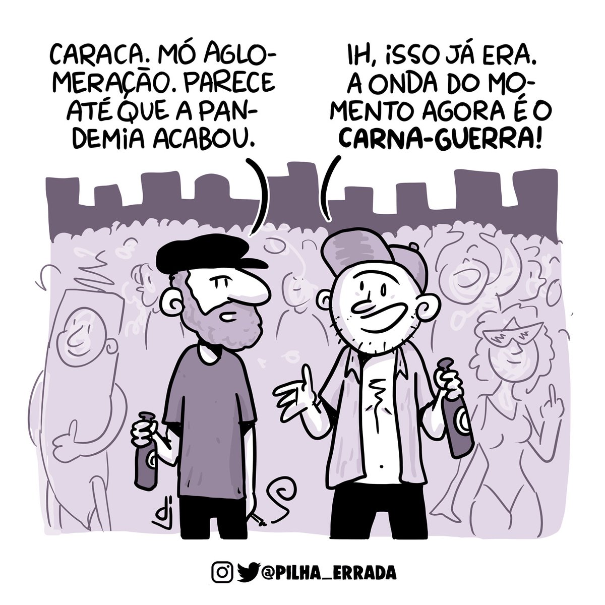 Bloco do Foda-se.
#cartum #cartoon #cartoonart #charge #chargepolitica #comic #comicart #humor #humorbr #humorbrasil #humorgrafico #instahumor #pilhaerrada #carnaval #carnaval2022 #carnaguerra #pandemia #guerra #ucrania