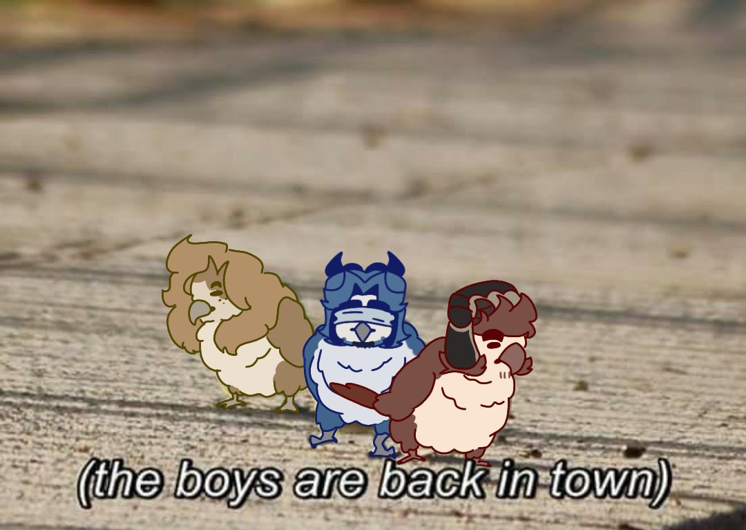Ori_Corian's tweet photo. The Hellhounds but they are now the Hellfowls
#hellbent #hellbentalfred #hellbentchris #hellbentandrik https://t.co/usQ54TnYL8