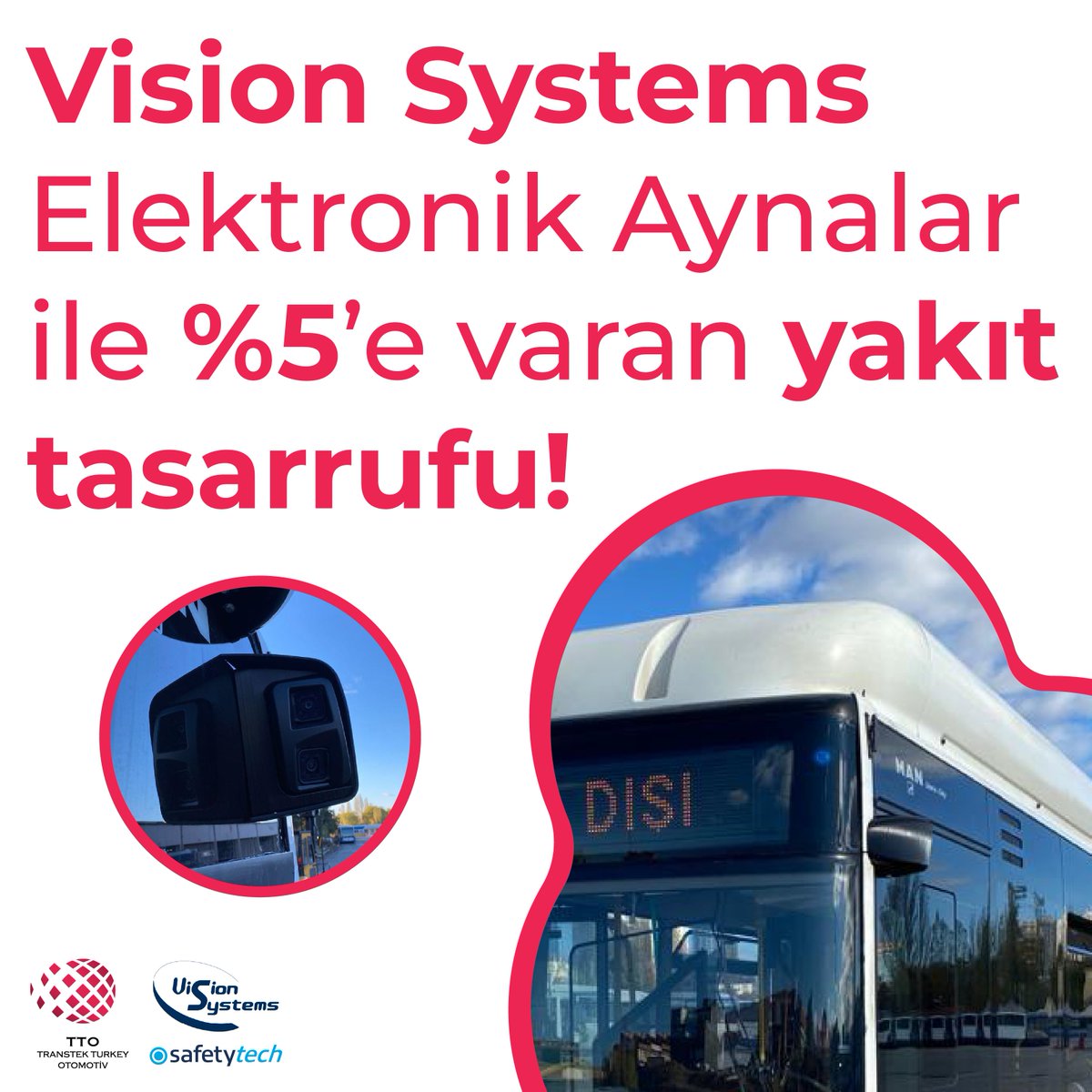 Vision Systems Elektronik Aynalar gelişmiş aerodinamik yapısı sayesinde mekanik tip aynalardan daha düşük sürtünme katsayısına sahiptir. Bu sayede %5’e varan yakıt tasarrufu sağlar.

#transtekturkeyotomotiv #yakıttasarrufu #visionsystems #otomotiv #smartvision #safetytech