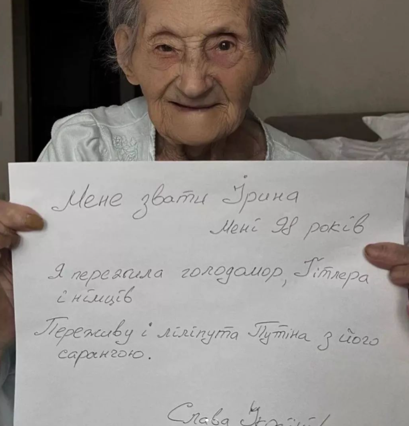 WFLAJosh's tweet image. Iryna is 98 years old. She wrote "I survived the Holodomor and Hitler and I will survive Putin Lilliputian with his locusts." #Ukraine #RussiaUkraine (via Ministry of Foreign Affairs of Ukraine)

Go, Iryna. 💪