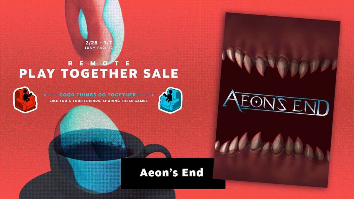 handelabra's tweet photo. The #RemotePlayTogetherSale continues! Want everything Aeon's End in one go for one low price? Pick up The Gravehold Bundle, now including the latest #TheNewAge DLC 😎
https://t.co/b1EQSJpxar
#gamesale #indiedev #indiegame #RPTsale #aeonsend https://t.co/PL5XZQdNIG