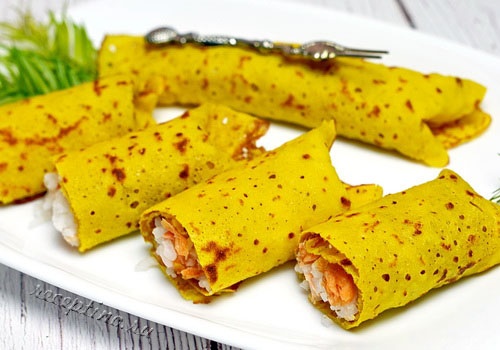 helpdoc2013's tweet image. Кукурузные блинчики с жареной семгой и рисом - рецепт с фото receptino.ru/bliny-blinchik…