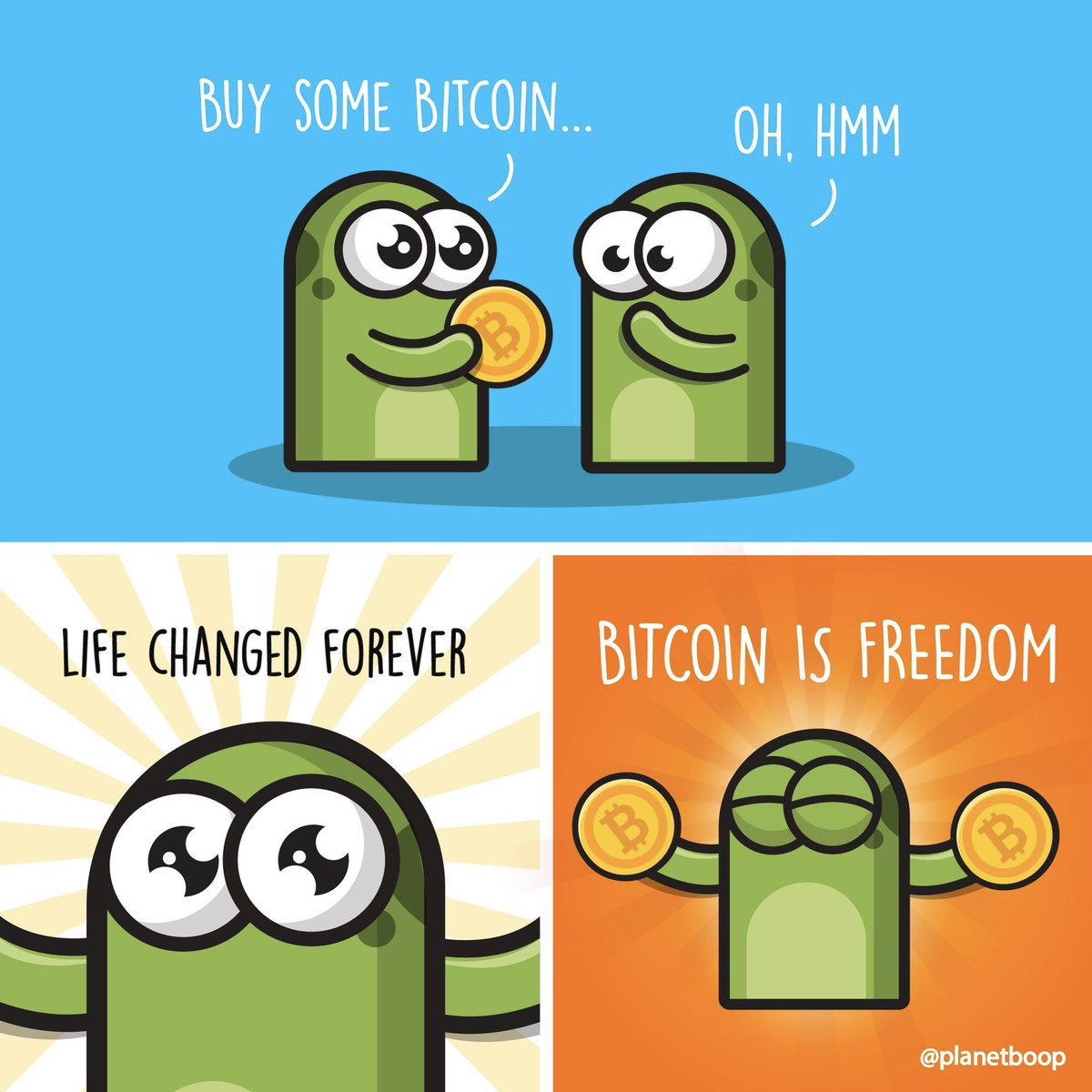 Bitcoin is freedom. #freedom #Bitcoin #BTC #BTFD #comics