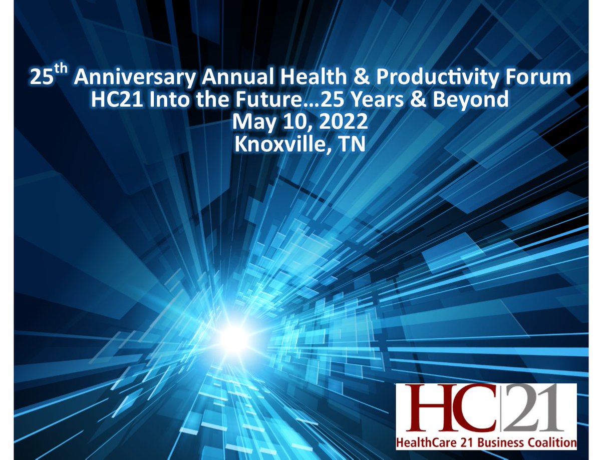 HC21TN's tweet photo. Registration is Now Open for HC21's 25th Anniversary Annual Health &amp; Productivity Forum! https://t.co/fQLD3bNJQ1 https://t.co/kiutxdBZ0N