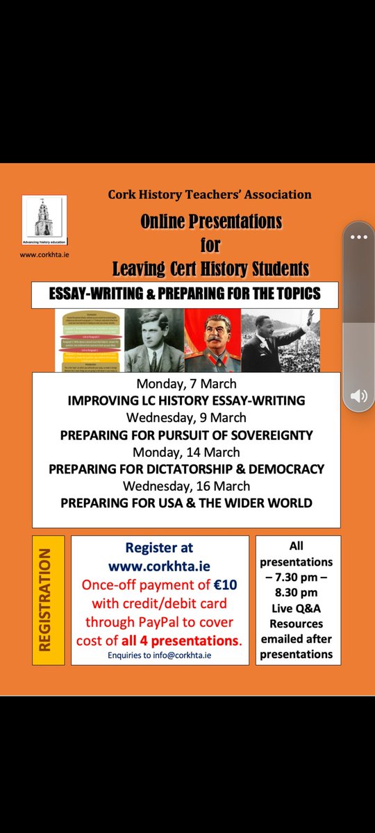 If you're looking for a great opportunity to learn about preparing for the LC History exam, you need to sign up! Teachers encourage your students and please RT