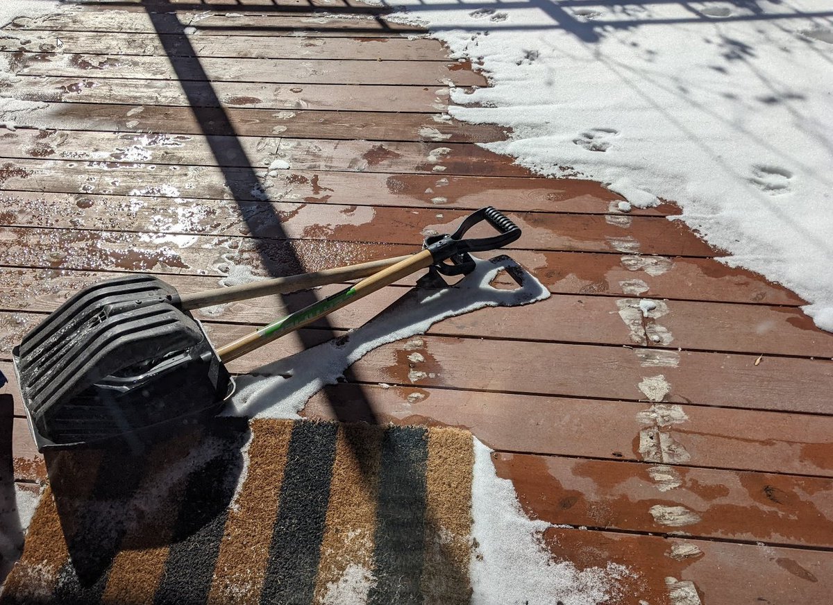 Fact: Snow has a hard time melting in the shadow