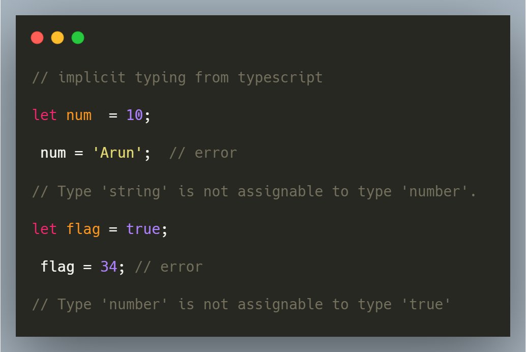 govindappaarun's tweet image. #Day2 #30daysoftypescript Implicit type