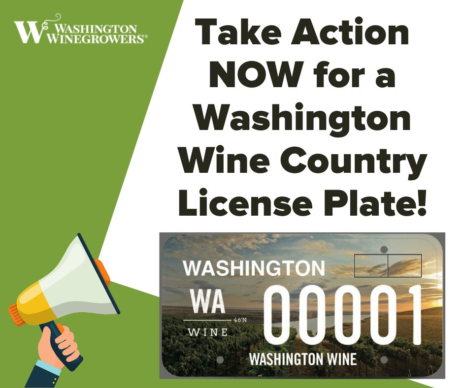 Washington wine industry, WE NEED YOUR HELP!
Please take a minute to contact Senate Transportation Chair Liias at marko.liias@leg.wa.gov and request the HB 1530, creating a Washington Wine Country License Plate, to be heard!!!

#wawine #wineindustry #winecountry