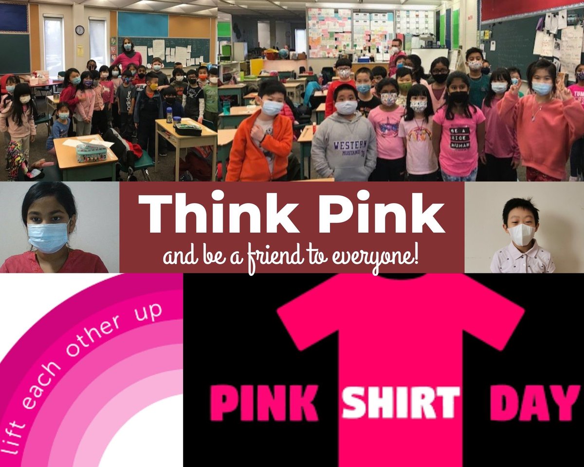 Think Pink everyday Eagle Nation!  Thank you to everyone <a href="/TDSBiroquois/">IROQUOIS JR P.S.</a> who wore pink on Feb 23rd, but make it a point to be a friend everyday to others.  As our Juniors say “Don’t be a bystander - stand up and help others!”  <a href="/tdsb/">Toronto District School Board</a> <a href="/LC3_TDSB/">TDSB LC3</a> #PinkShirtDay2022