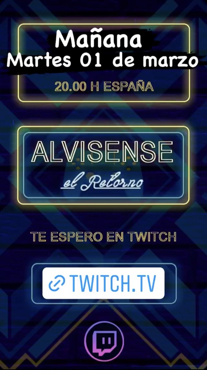 alvisense's tweet photo. Mañana Stream! Ahí te esperoouuu https://t.co/dF7EbELVzr