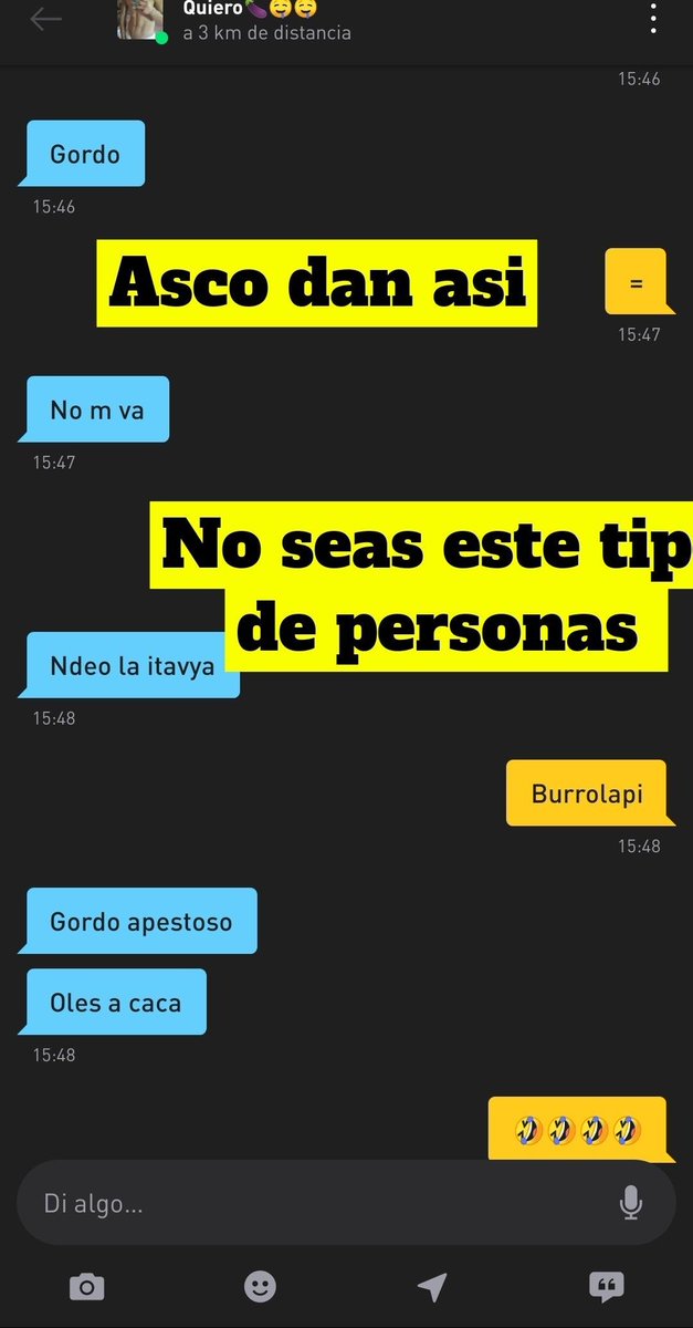 cherakupy's tweet photo. Por favor no sean este tipo de personas, cada uno con SUS GUSTOS, pero ofender por el cuerpo que uno tiene medio que no da, si no te gusta bloquea no contestes o ignoras directo y ya, #ascodepersonas #gay2022 #sigloXXI https://t.co/6QWhRBfl9A