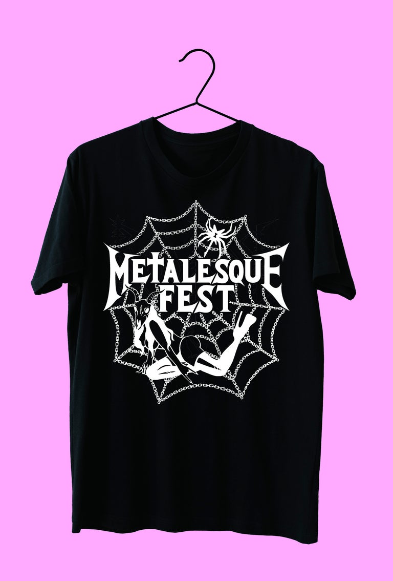 SOTBBurlesque's tweet photo. We have finally released our new #metalesquefest tee! Available in sizes small through 3XL. Here's the link to get yours: https://t.co/oEPTQzFST1 https://t.co/n2Tx1erEN9
