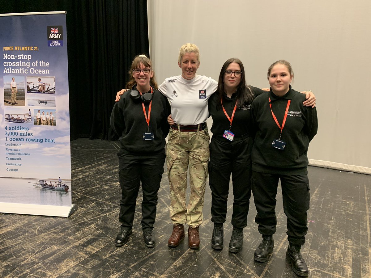 LouCollPService's tweet photo. Thanks to @SMI_PTWing Victoria Blackburn who spoke to students today about her 3000 mile journey across the Atlantic @ForceAtlantic  raising funds for @PoppyLegion Her talk was inspirational and thanks to CSgt Wragg @7thRats for arranging it all 👍 https://t.co/lthDMJCOPK