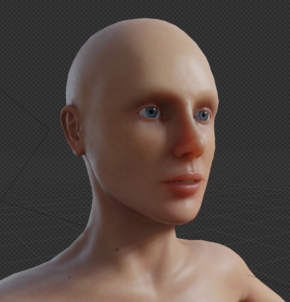 pseudocorpus's tweet photo. At first my characters always look kinda sick because they have no hair. #b3d #blender https://t.co/NOd4ZTaguh