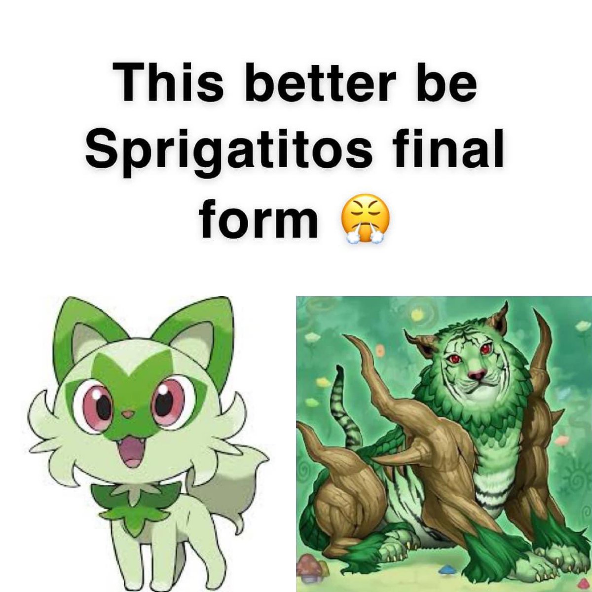 luvmaila's tweet image. Crossover meme 👀 #Sprigatito #finalevolution