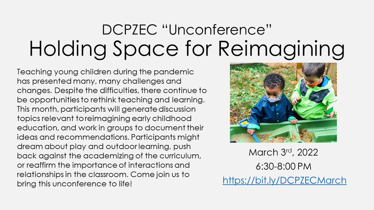 Join us on Thursday for an unconference! bit.ly/DCPZECMarch