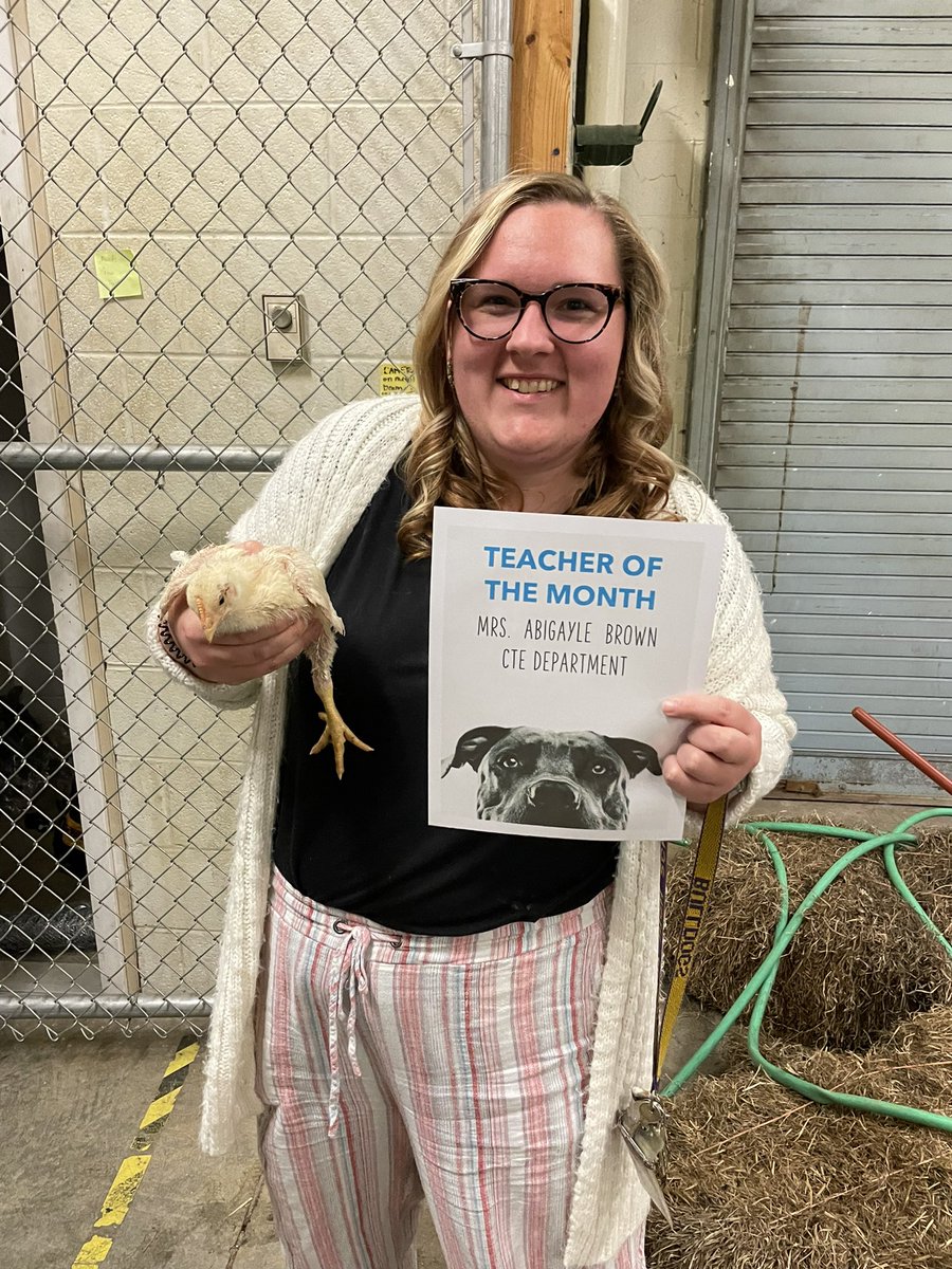 Congratulations, Mrs. Brown! CTE Teacher of the Month. #onlyoneshs <a href="/SmyrnaBulldog/">Smyrna Bulldog</a>