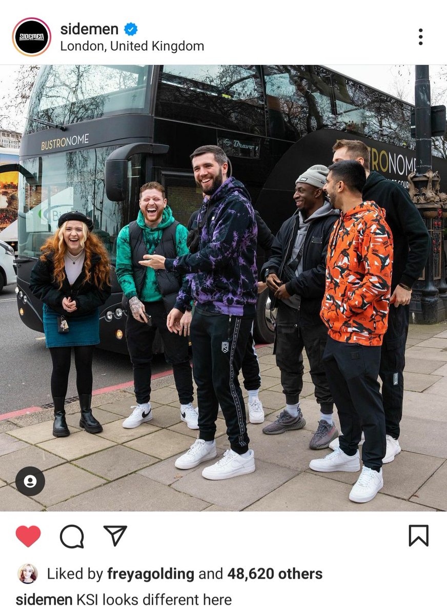 It's fair to say that I didnt have a clue who these guys were. Apparently they are quite famous &amp; <a href="/FreyaGoldingx/">Freya Golding</a> seemed very excited that they asked her to be in there new video intro so I looked them up....
WOW!  14 million youtube subscribers 
#sidemen #muckbangonabus <a href="/Sidemen/">Sidemen</a>