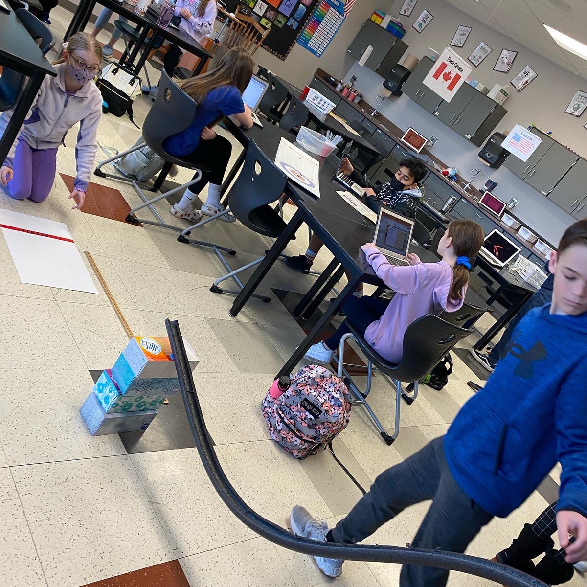 MCMS_Taylor's tweet photo. The 2023 @Olympics are over in Beijing but we’re just getting started at @TheCreekMCMS ! #science #physics #force #energy #motion #MCMSMustangs #232Connect https://t.co/4gWqgs30eR