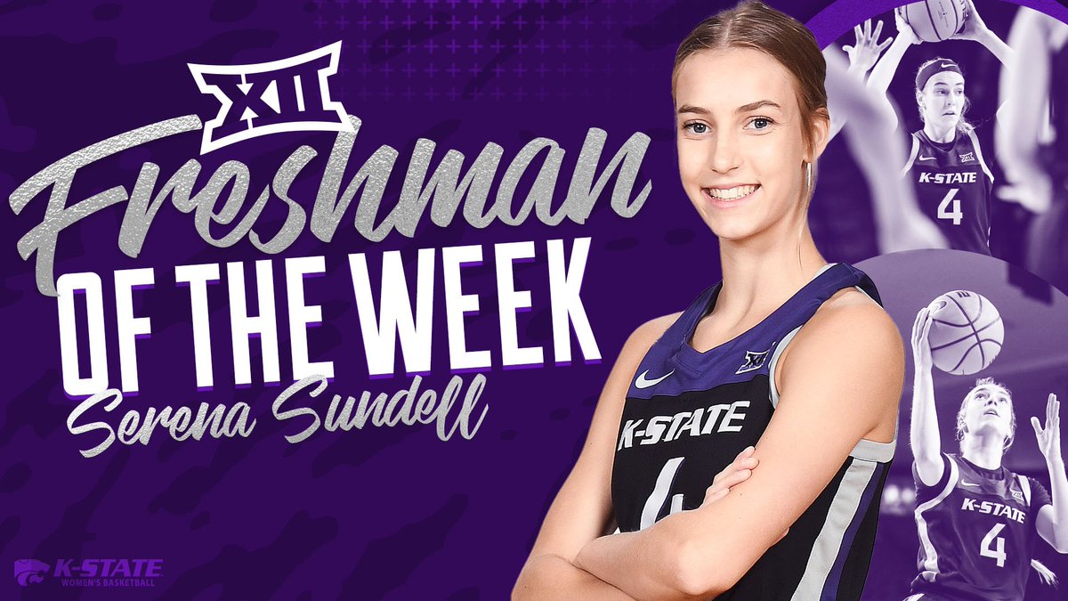 KStateWBB's tweet photo. Congrats to @serena_sundell on her 4th @Big12Conference Freshman of the Week honor!

Serena averaged 20.0 ppg &amp; 5.0 apg last week.

📝 - https://t.co/VYszrL1rWM

#KStateWBB x #BeKStateGr8 https://t.co/rAHEZolYcj