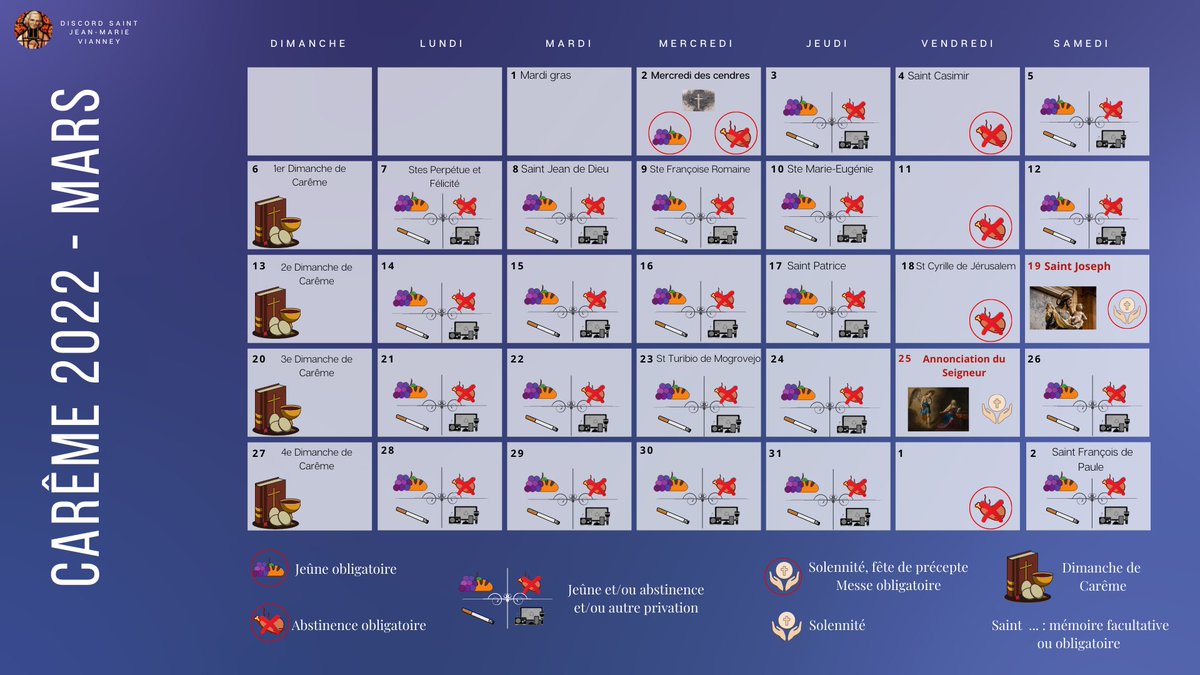 camizzler's tweet photo. ❓🗓 Les préceptes de l'Eglise concernant le Carême sont sources de multiples questions.

Afin de vivre au mieux ce Carême, voici ce calendrier indicatif qui permettra à ceux qui le souhaitent d'y voir un peu plus  clair + une formation de 40j proposée par @FSVF_Chemere ! ⤵️ https://t.co/IDeQybQzMP