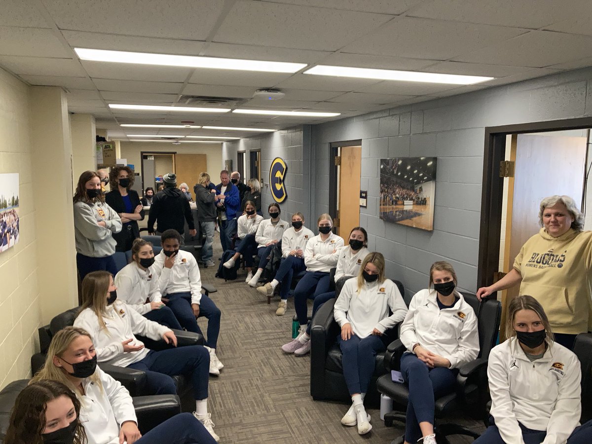 The <a href="/UWECWBB/">UW-Eau Claire Women’s Basketball</a> team waiting to see where they will go for their <a href="/NCAADIII/">NCAA Division III</a> tournament matchup