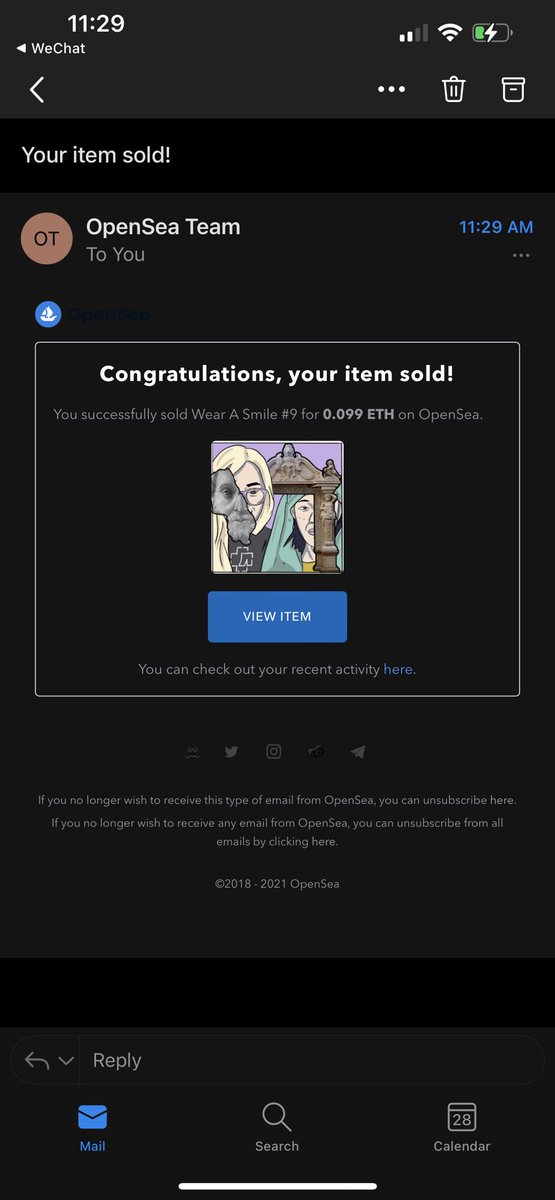 Creepyset1014's tweet photo. Item Sold!!!
《Wear A Smile #9》

https://t.co/gPKZZoKjf5

#NFTs #NFTCollection #NFT #NFTCommunity #OpenSeaNFT #openseanfts #openseaart #openseamarketplace https://t.co/n3bQdAvgr6